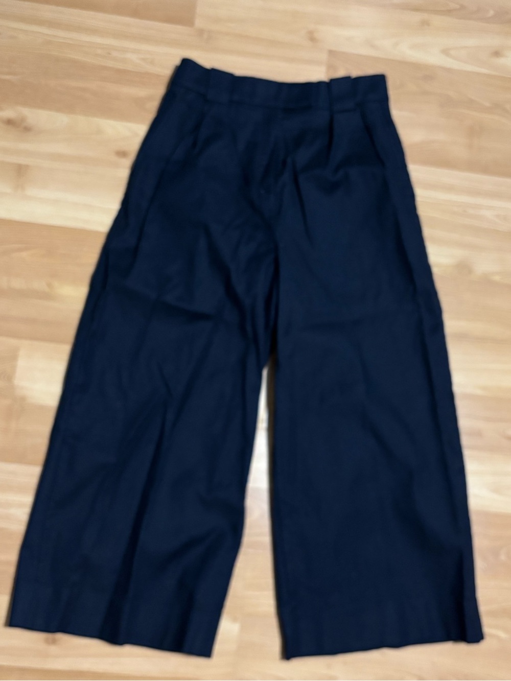Banana Republic Cruise Cropped Wide-Leg High-Waist Pants in Navy - Picture 5 of 12